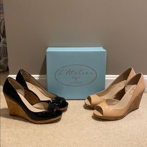 Wedges Black and Tan